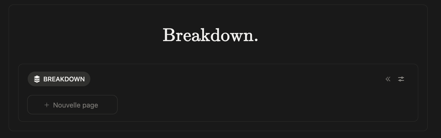 Breakdown