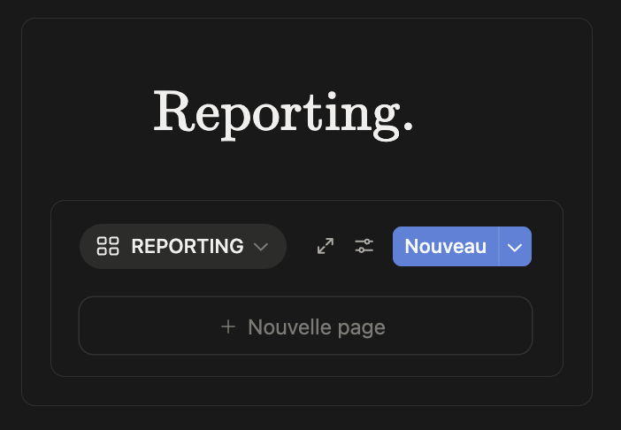 Le reporting