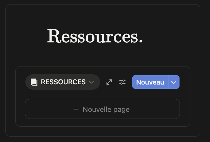 Ressources