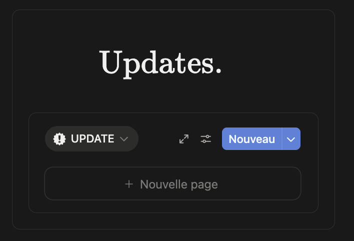 Updates